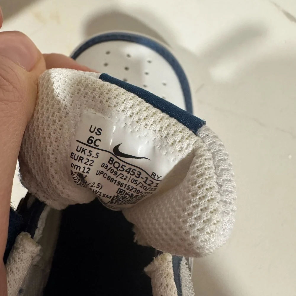 Nike Kids Court‎ Borough Blue and White Sneakers